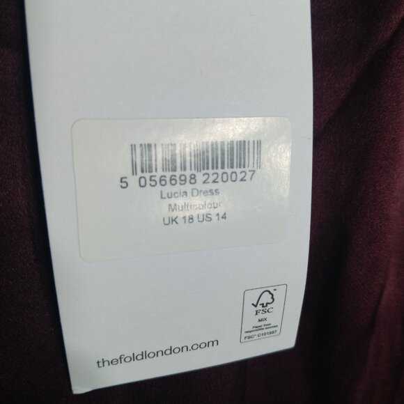 The Fold Lucia Silk Multicolor Colorblock Sleeveless Dress Missing Sash NWT Gold - Picture 4 of 7